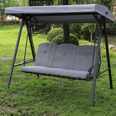 Balansoar gradina 3 locuri Copertina Impermeabila 205x118x184 cm Gri